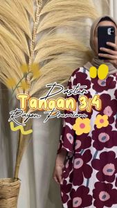 ( PROMO ) Daster Lengan 3 per 4 Busui Semata Kaki Viral TikTok Bahan Rayon Premium Adem Hluan Murah 2023 Viral Kekinian