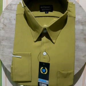 COD✅WENDYAT kemeja pria formal hijau lemon/olive/kemeja polos lengan panjang