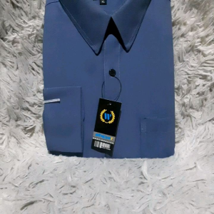 Kemeja Pria Warna Blue/Denim & Polos Lengan Panjang