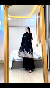 K-FASHION Baju Gamis Gratis Hijab Berkualitas Resleting Depan Baju Muslim Wanita Meisya Tiara Siska