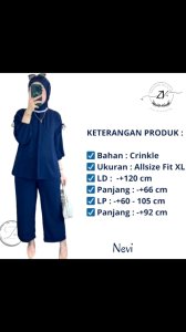 Aura Set One Set Baju Dan Celana Bahan Cringkle Airflow Premium Grade A setelan Wanita Model Terbaru