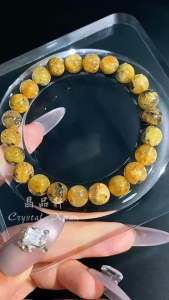 天然水晶💰8mm 钛晶手串｜招财纳福 × 事业提升 × 聚正能量｜Golden Rutilated Quartz Bracelet｜Wealth • Career • Energy