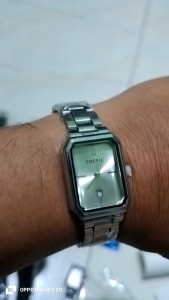 jam tangan Analog fashion casual wanita tali rantai stainless tanggal aktif jarum 3