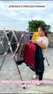 Jemuran Stainless Jumbo 180 CM Kuat Kokoh Tahan Karat