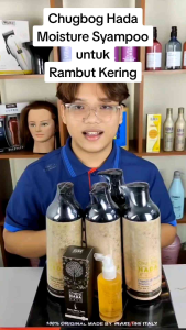 HADA Chugbog Replenishing Moisture Shampoo 1000ml Syampu untuk melembutkan rambut kering & mengembang licin mudah diurus