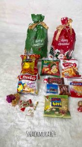 Ready Santa’s Bag SET Hampers Bingkisan Natal Christmas Xmas Souvenir Snack Makanan Ringan Anak Anak Sudah Termasuk Isi Nya