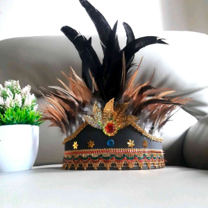 Mahkota Bulu Adat Dayak Asesoris Kepala AA