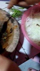 Pepaya muda serut kecil untuk ngerujak pedas