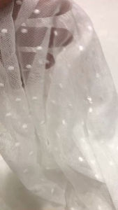 Vải thun lưới trắng chấm bi co giãn 4 chiều mềm rũ (khổ 1m6)may đầm váyphối đồthiết kế thời trang