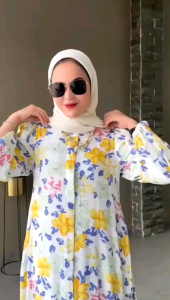 GAMIS SUSUN RAYON MOTIF BUNGA BEST SELLER