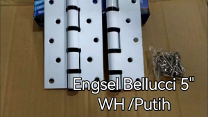 Engsel Bellucci 5" WHITE / Engsel Pintu 5 inch Putih / Engsel Pintu Kayu Bellucci 5 inch Putih