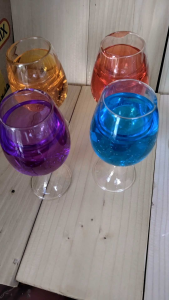 Hiasan pajangan gelas kaca anti tumpah harga 6 pcs