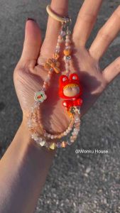 Rantai Telefon Buatan Tangan Pop Bean Tulen /Authentic Pop Bean Handmade Phone Chain Pendant Rantai Telefon Buatan Tangan Pop Bean Tulen - Amlls Rabbit