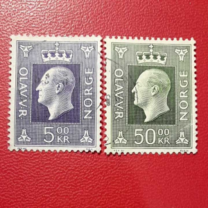 Prangko Norwegia Kuno 2 Pcs USED