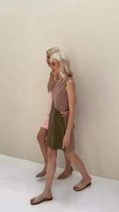 Jelly Dressing/muffin dress/ชุดเดรส ชุดทำงานแขนกุด เล่นสี2 สี A019