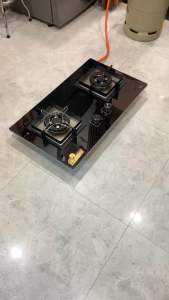 Bếp gas âm & dương cao cấp  có hẹn giờ  có cảm ứng ngắt nhiệt ngắt gas  đồng đúc nguyên khối