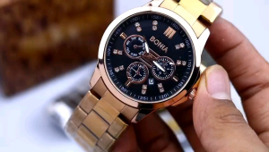 JAM TANGAN PRIA BONIA RANTAI STAINLESSVTANGGAL AKTIF FREE BOX DM 4 0CM ANALOG QUARTZ