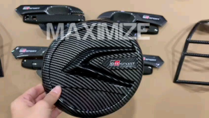 Paket Garnish Lampu Depan Belakang Outer Handle Tank Cover Agya FULL GR SPORT 2023 2024 2025 Hitam Chrome Carbon