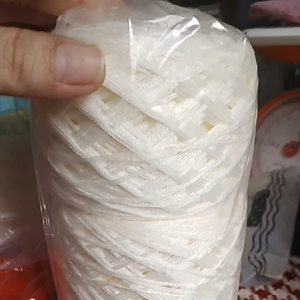 Pearl white 4ply spun polyester yarn - 10 skeins in plastic packaging