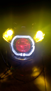 REFLEKTOR BILED TURBO MIO GEAR 125 SET LAMPU TEMBAK D2LASER