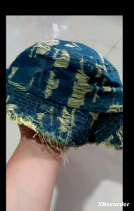 T.I - Topi Anak Laki Perempuan Ripped Swag Jeans Bucket Hat Import