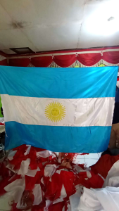 Bendera Argentina Poliester Peles Sablon Pres (3m)