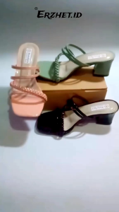 SENDAL HAK  5cm WANITA kepang TERBARU