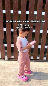 SETELAN ANAK PEREMPUAN MOTIF LABULABU BAHAN KITS UNTUK USIA 1-10 TAHUN