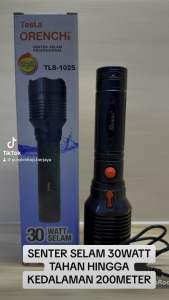 ORIGINAL Tesla Senter Menyelam Cas Anti Air 30Watt Bisa Diving hingga 200meter