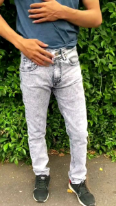 Celana Jeans Panjang Pria Sandwash Stretch Denim Melar Tebal Slimfit Skinny Size S-XL