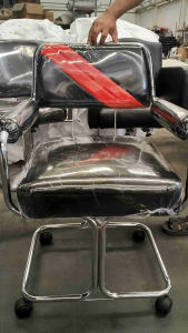 เก้าอี้เสริมสวย เก้าอี้ฮ่องกงมีล้อ เก้าอี้ตัดผม เก้าอี้ร้านเสริมสวย BS139 ล้อใหญ่ แข็งแรง เลือกสีระบุทางแชท