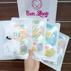 Set 5 Đôi Vớ Tất Lưới Điều Hòa Hình Thú Cho Bé Từ 0-2 Tuổi