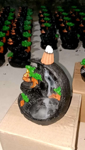 Backflow Incense Burner/Tempat pembakaran dupa desain asap ke bawah seperti air terjun di pegunungant/Tipe A