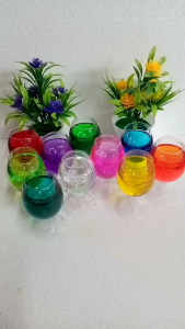 5pcs hiasan gelas antik dekorasi lemari kaca kristal/rak dinding