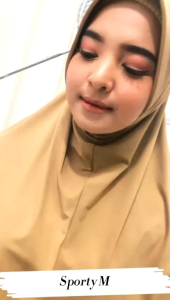 Almahyra.id - Hijab sporty / Hijab instan / Hijab olahraga / Kerudung Bergo polos hitam putih All size
