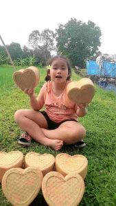 กระติบข้าวหัวใจ ขนาด 6 นิ้ว ผ