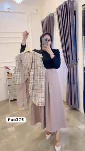 Set Rok 3in1 Almira: Gaya Kasual & Formal