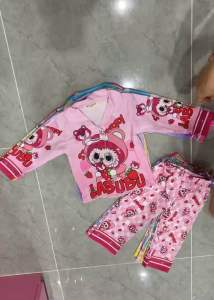 12-45kg LABUBU +Bộ pizama bé gái tay dài quần dài thun lạnh 3D loại 1 mềm mịn mặc siêu êm bền đẹp 119
