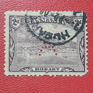 Prangko Tasmania klasik Koleksi Kuno 2 penny Tahun 1902 USED