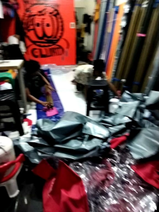 Tenda Jualan & Bazar 2 x 2 Fullset + Dinding & Tirai 3 Sisi