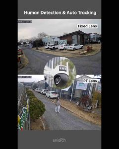 Uniarch P2S Panda กล้องวงจรปิด Wifi 2กล้อง2เลนส์ มุมมองภาพกว้างมาก 2K+2K มีไมค์ลำโพงกันน้ำAiอัจฉริยะ