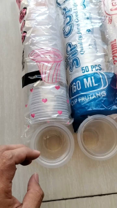 Gelas Plastik Cup Aqua / Gelas Kopi 220ml 160ml 120ml Isi 50Pcs