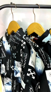 TERMURAH KEMEJA MOTIF SURFING PRIA LENGAN PENDEK