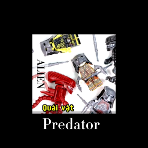 Đồ chơi Xếp hình Predator vs Alien Cuộc chiến dưới chân tháp cổ giữa quái vật ngoài hành tinh Minifigures POGO PG8254