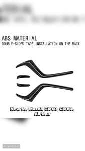Mazda CX-60 CX-80 Front Grille Contours Trims Cover Glossy Black Net Decoration Strip Front Grille Side Trim CX60 CX80