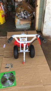 Khung máy cắt cỏ đẩy tay tiện dụng ráp máy cắt cỏ 2 thì hoặc 4 thì đều được