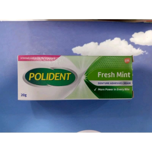 POLIDENT FRESH MINT DENTURE ADHESIVE CREAM 20g EXP - 8/2025