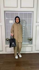 Jas Hujan MOCCA Setelan Baju Celana Dewasa Pria Wanita Bahan Tebal Anti Rembes Mantel Motor