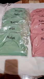 Topi Baret Anak Bahan Scuba Premium Bisa Pake Nama Suka Suka