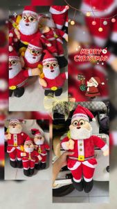 [KHO SỈ] GẤU BÔNG ÔNG GIÀ NOEL Ú 20cm Dễ Thương-Quà Tặng Cho Bé-Trang Trí Giáng Sinh-Lông Nhung Mềm Mịn